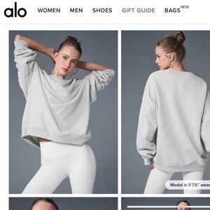 Alo Heavy Weight Crew Neck Pullover - Purple 💜